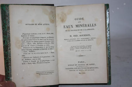 Guide aux eaux minérales de la France et de l'Allemagne.