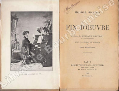 Fin d'oeuvre. Préface de Gustave Geffroy.