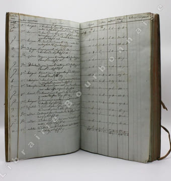 "JOURNAL DE RECETTE D'ACCORD AVEC LES REGISTRES AUX BILLETS D'EPICES". . [DROIT - MANUSCRIT - FLANDRES].