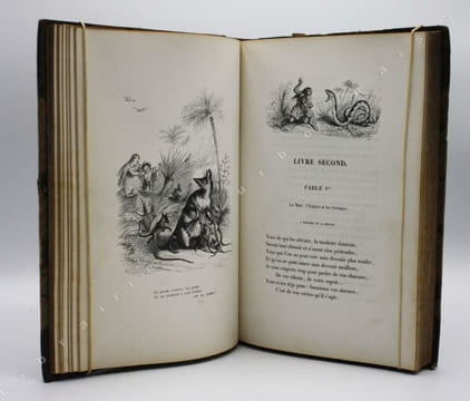Fables de Florian, illustrées par J. J. Grandville, suivies de Tobie et de Ruth, poëmes tirés de l'Ecriture Sainte, et précédées d'une notice sur la ...