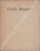 LA FEUILLE BLANCHE Numéro 3, juillet 1942. . 