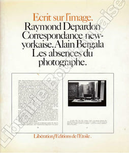 Ecrit sur l'image. Correspondance new-yorkaise. Alain Bergala, Les absences du photographe.