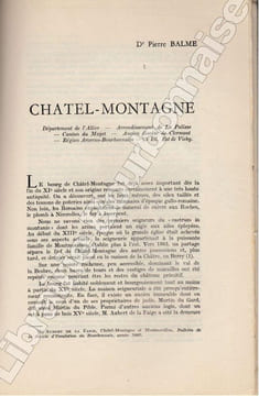 Châtel-Montagne. . BALME (Pierre).