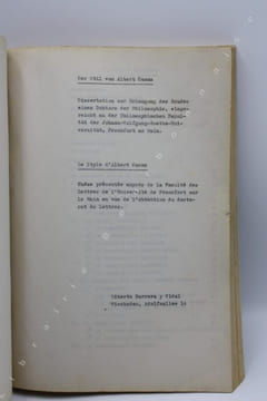 Le style d'Albert Camus. Thèse présentée à la Faculté de Lettres de l'Université de Francfort sur le Main en vue de l'obtention du doctorat de ...