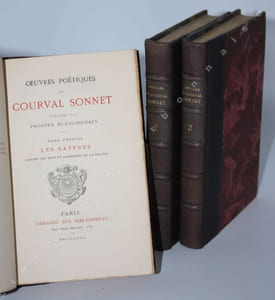 uvres poétiques de Courval Sonnet. Les satyres contre les abus et desordres de la France. - Les exercices de ce temps contenant plusieurs satyres contre les mauvais murs - Suite des exercices de ce temps contenant plusieurs satyres contre le joug nuptial et fascheuses traverses de mariage.
