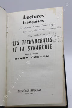 Les technocrates et la synarchie. . COSTON (sous la direction de Henry).