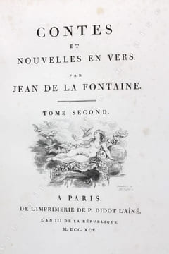 Contes de La Fontaine avec illustrations de Fragonard. Réimpression de lédition de Didot, 1795. Revue et augmentée dune notice par Anatole de ...