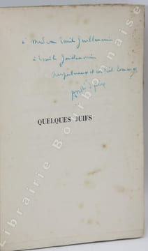 Quelques juifs. Israël Zangwill - Otto Weininger - James Darmesteter.. SPIRE (André).