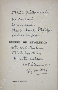 Guerre ou révolution. Suivi de Réflexions sur le Panthéon : images du Panthéon, symboles de l'ancienne culture, accompagnées de dix-sept photographies.