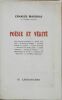 Poésie et vérité.  . MAURRAS (Charles).