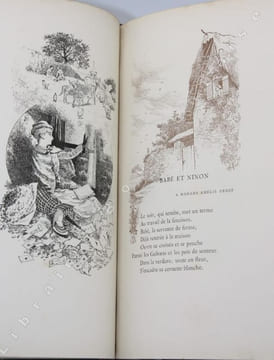 Contes et Apologues. Illustrés de 150 dessins, dont 12 Portraits de contemporains par Frédéric Régamey.. RIFFARD (Léon).- [REGAMEY (Frédéric)].