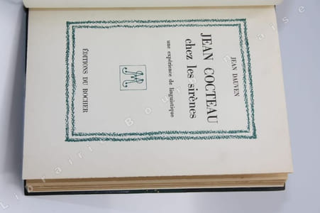 Jean Cocteau chez les sirènes. Une expérience de linguistique sur le discours de réception à l'Académie française de M. Jean Cocteau.