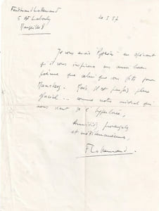 2 LAS à [Docteur Marcel Passarini], datée de Marseille le 21 janvier 1957 et 28 octobre 1965.