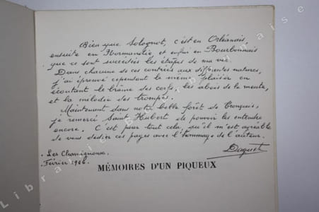 Mémoires d'un piqueux. Illustrations du vicomte de Conny, avec préface de Jacques Chevalier.
