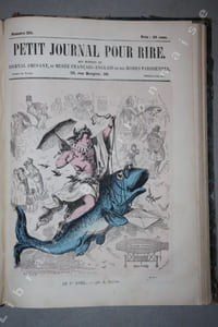 PETIT JOURNAL POUR RIRE. Au bureaux du Journal amusant, du Musée Français-Anglais et des Modes parisiennes.