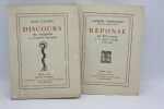 Discours de réception à l'Académie Française - Réponse au discours de M. Paul Valéry (16 juin 1927).. VALERY (Paul) - HANOTAUX (Gabriel).