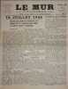 LE MUR D'AUVERGNE, Tous unis pour la libération. N° 7, 14 juillet 1944. . [JOURNAUX - RÉSISTANCE].