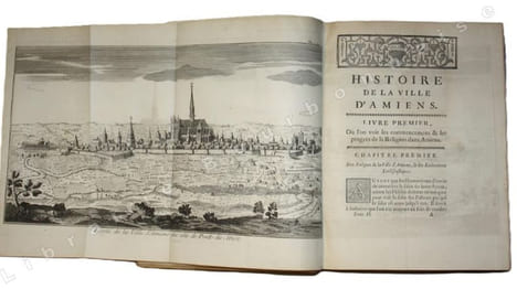 Histoire de la ville d'Amiens, depuis son origine jusqu'à présent. Ouvrage enrichi de cartes, de plans et de différentes gravures.. DAIRE (Père ...