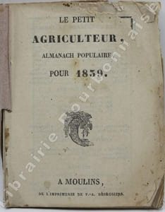 Le Petit agriculteur, almanach populaire pour 1839.