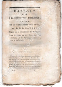 Rapport fait à la Convention Nationale, au nom de la Commission des Onze, par P. C. Baudin, Député par le Département des Ardennes.