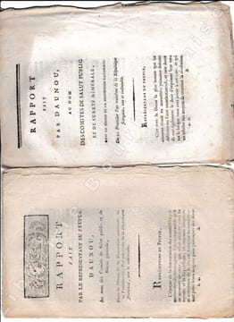 Rapport fait par le représentant du peuple Daunou, au nom du Comité de Salut public et de Sûreté générale, dans la séance de la Convention nationale ...