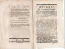 Extrait du procès-verbal de la séance de la Convention nationale, du 17 Prairial, an III dans laquelle les Citoyens Van Grasveld et de Sitter, ont été ...
