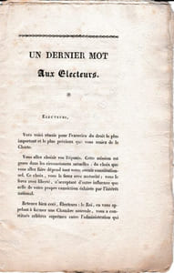 Un dernier mot aux électeurs.