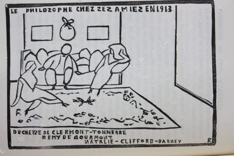 Souvenirs de mon commerce. Gourmont - Apollinaire - Moréas - Soury. Avec douze bois originaux de l'auteur.. ROUVEYRE (André).