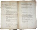 3 pi&egrave;ces in-folio concernant l'Intendant d'Auvergne. Avec signature autographe.. CHAZERAT (Charles-Antoine). 