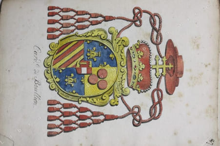 Recueil de 92 blasons dessinés à la plume, dont 9 coloriés.