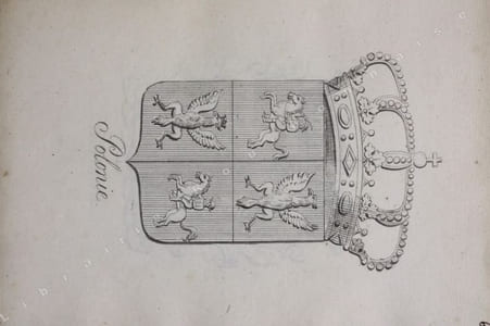 Recueil de 92 blasons dessinés à la plume, dont 9 coloriés.