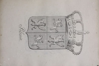 Recueil de 92 blasons dessinés à la plume, dont 9 coloriés. 