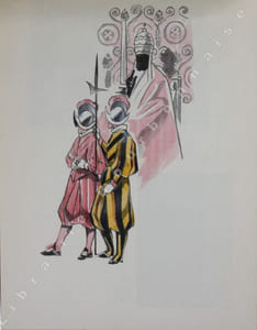 La Route de Rome. 4. Mai 1947. Aquarelles et croquis de Manon Iessel.