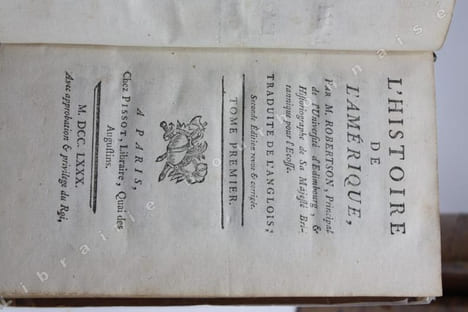 Histoire de l'Amérique. Seconde édition revue et corrigée. . ROBERTSON (William).