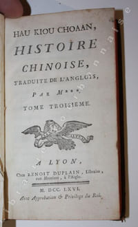 Hau Kiou Choaan, Histoire chinoise traduite de l'anglois par M***. (Tomes troisième et quatrième).