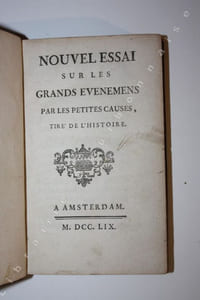 Nouvel essai sur les grands événemens par les petites causes, tiré de l'histoire.