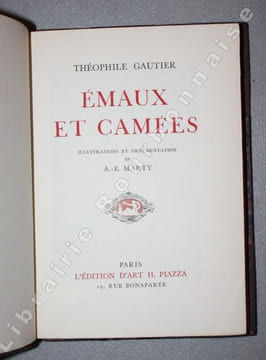 Emaux et camées.. GAUTIER (Théophile) - [MARTY (A.-E.)].