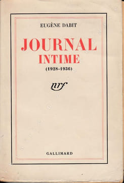 Journal intime. (1928-1936). . DABIT (Eugène).