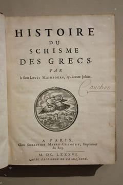 Histoire du schisme des Grecs. . MAIMBOURG (Louis).