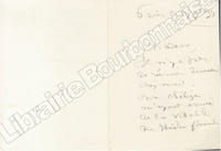 DEUX LETTRES AUTOGRAPHES.