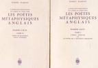 Les poètes métaphysiques anglais - Première partie, Tomes I & II. Robert Ellrodt