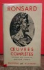 œuvres complètes, Tome I.. Ronsard