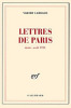 Lettres de Paris  mars-août 1974. Valery Larbaud