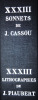 XXXIII sonnets composés au secret. Lithographies de Jean Piaubert. Cassou, Jean - Piaubert, Jean (ill.)