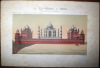Le Taj-Mahal à Agra, du côté de la Jumna (Chromolithographie pour "Voyage dans l'Inde anglaise à Java, dans l'archipel des Moluques (...)" de Fr. ...