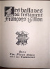 Les Ballades du Testament. Gravures et textes composés et gravés par Berdon.. Villon, François - Berdon, Maurice (ill.)