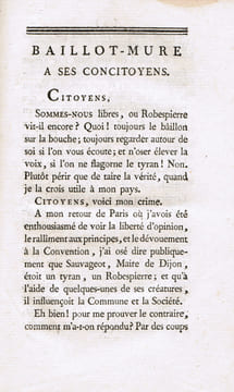 Baillot-Mure à ses concitoyens - [suivi de :] n° II de Baillot-Mure - [suivi de :] Opinion de Pierre Baillot, dans l'Assemblée des sections de ...