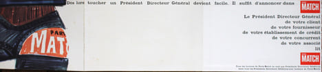 Le Président Directeur Général lit Paris Match. François, André