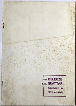 Politique et psychanalyse. Deleuze, Gilles ; Guattari, Félix