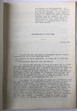 Politique et psychanalyse. Deleuze, Gilles ; Guattari, Félix